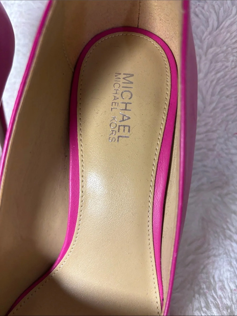 Michael Kors Hot Pink Pointed Ankle-Strap Stiletto Heels